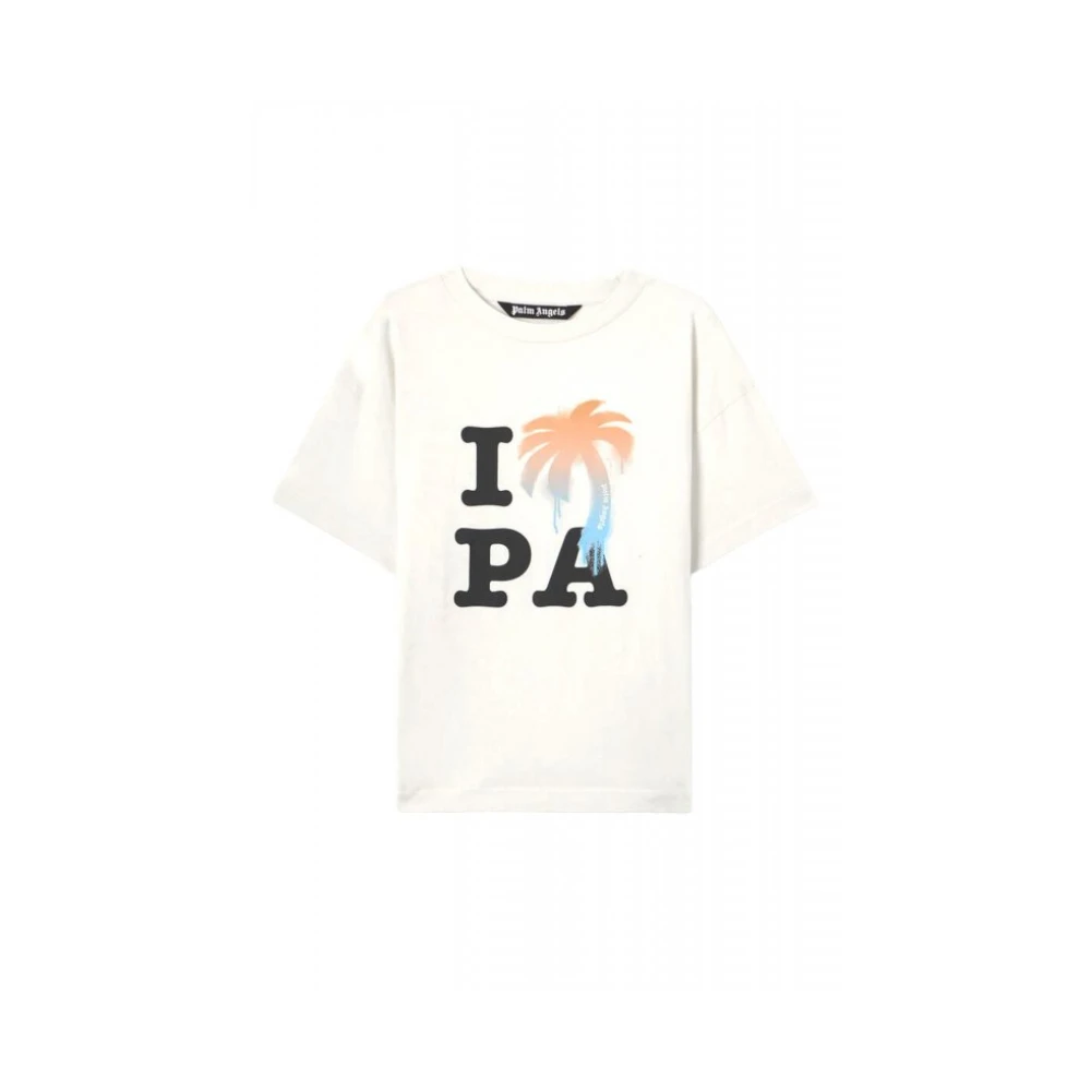 Palm Angels Men's Beige Classic Logo Over T-Shirt - T-Shirts - Xl - Tops