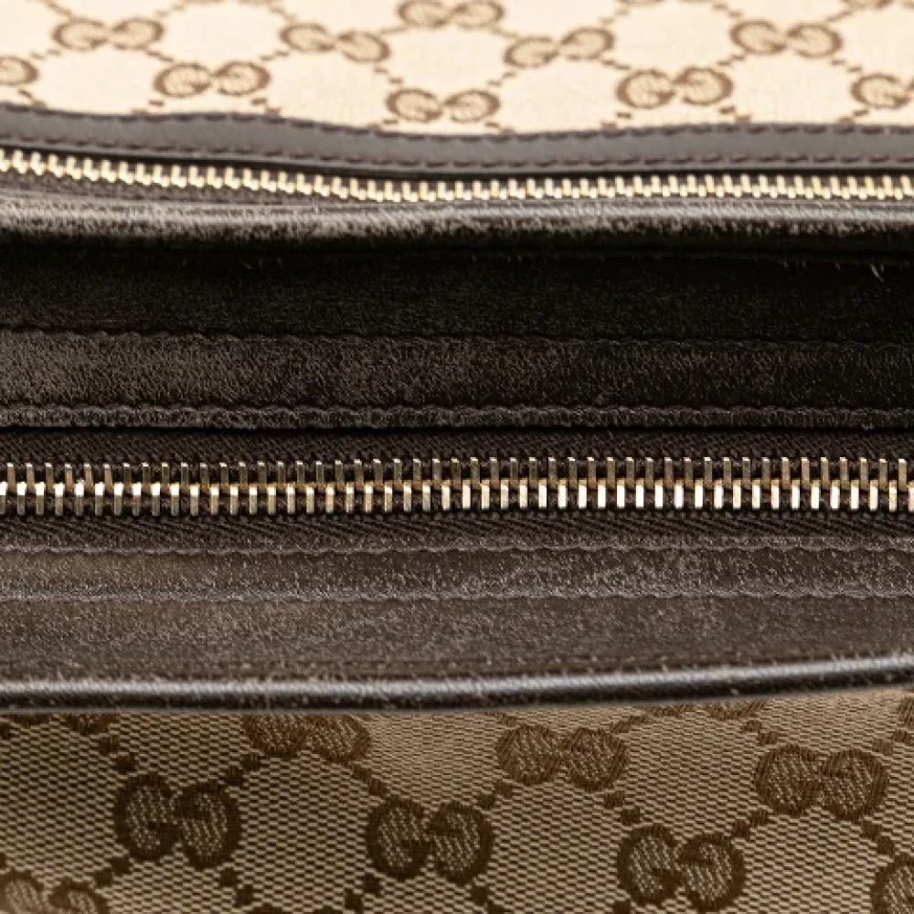 Gucci Vintage Pre-owned Canvas crossbody-bags Beige Dames