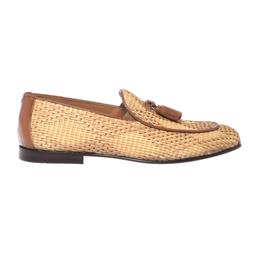 Baldinini Hombre Beige - Mocasín De Rafia - Shoes - 42 1/2 Eu - Mocasín De Rafia