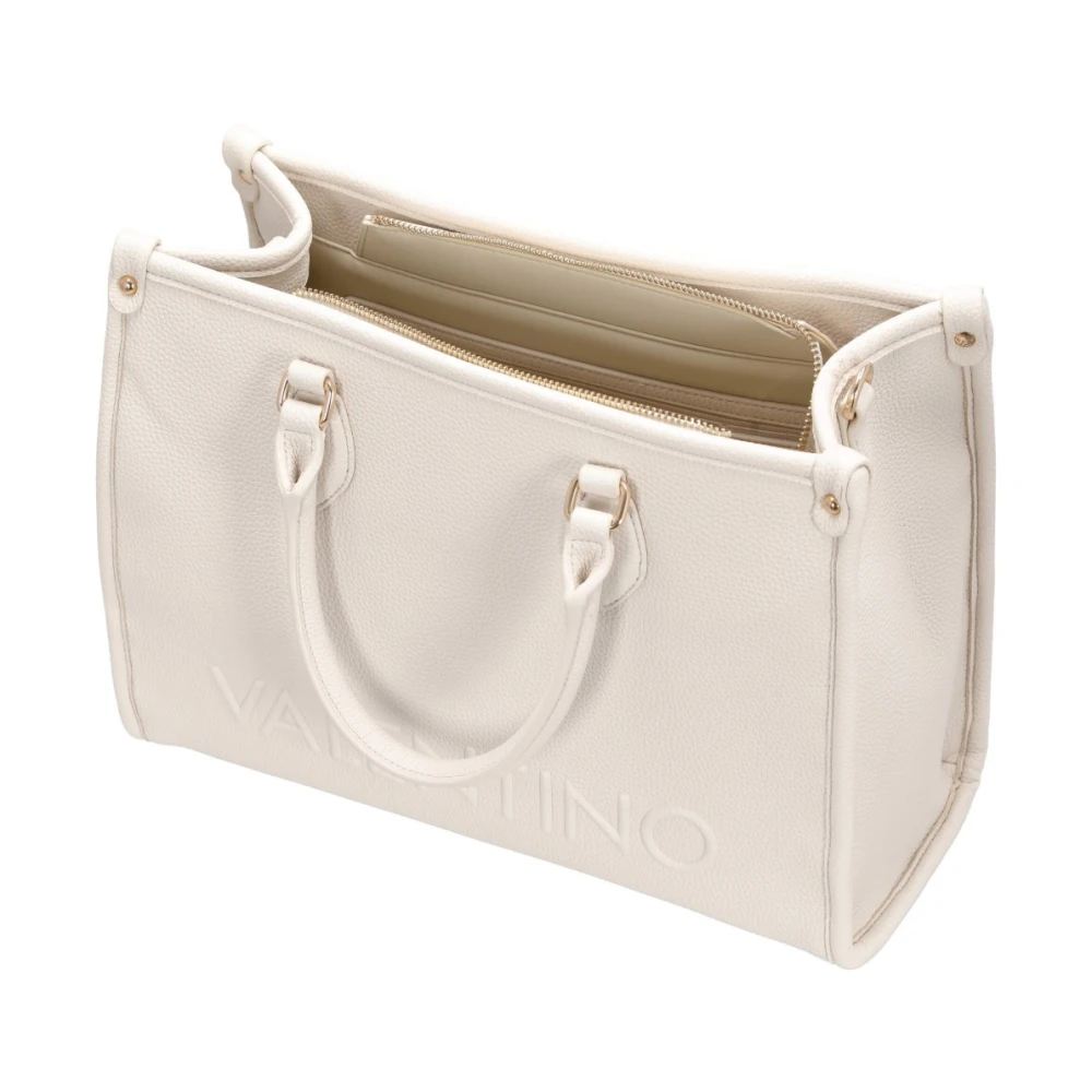 Valentino by Mario Valentino Rised Shopping Tote Bags Beige Dames