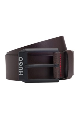 ceinture-en-cuir-marron-avec-boucle-mate-logo