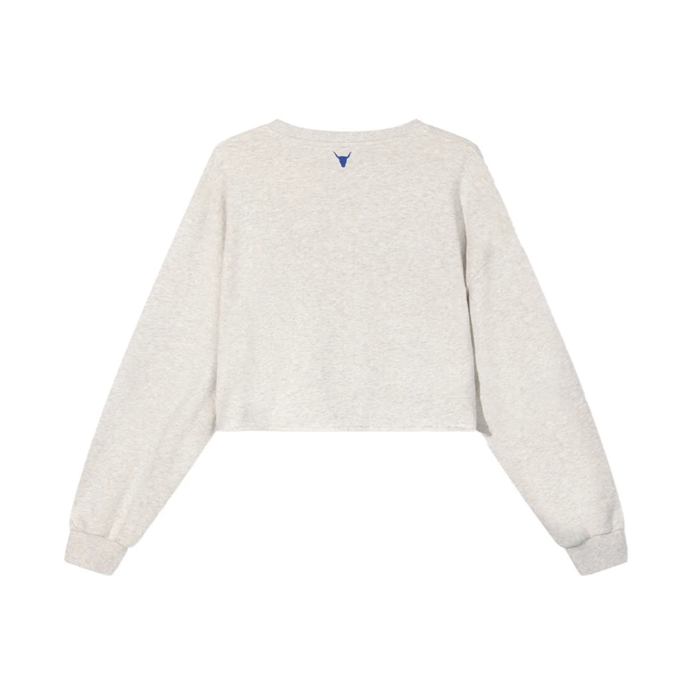 Alix The Label Cropped World Tour Sweater Gray Dames