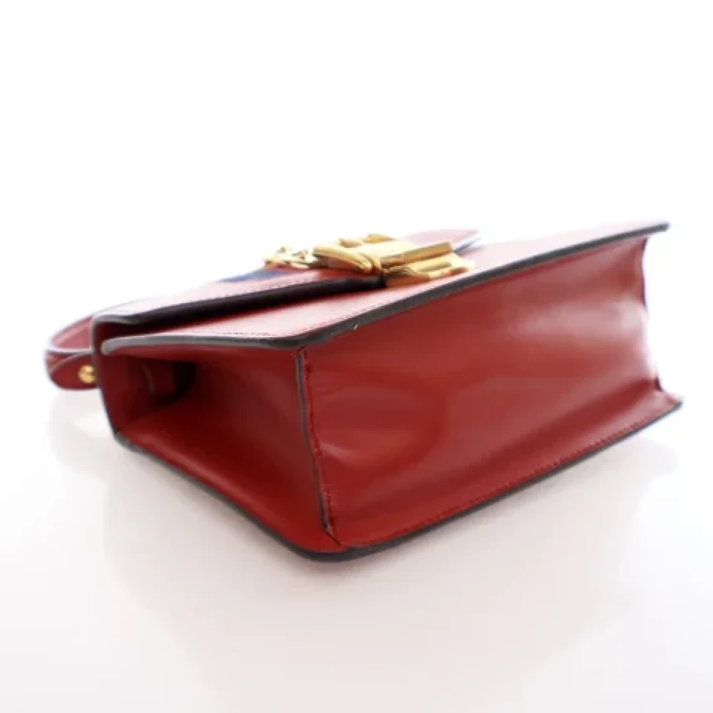 Gucci Vintage Pre-owned Leather handbags Red Dames