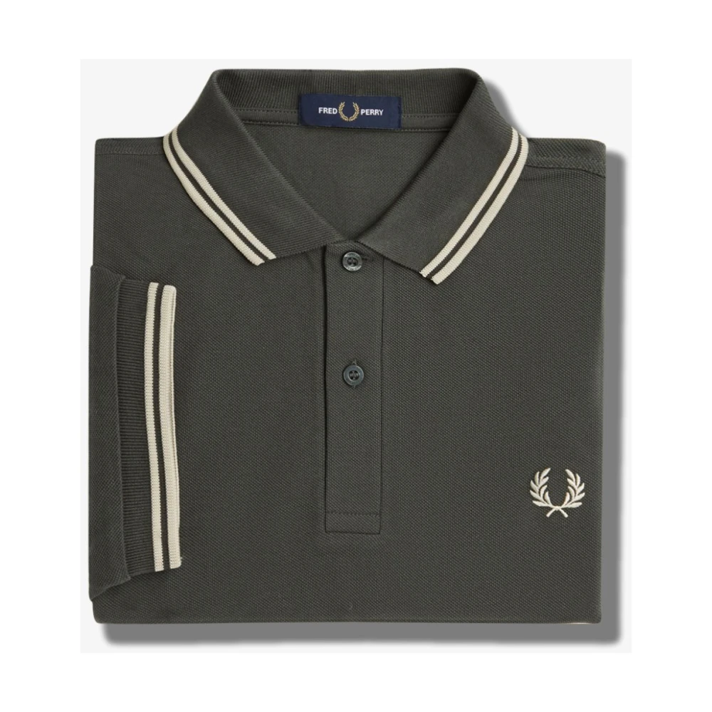 Fred Perry Twin Tipped Polo M3600 Green Heren