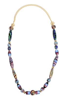 Multifärgade Muranoglaspärlor Halsband
