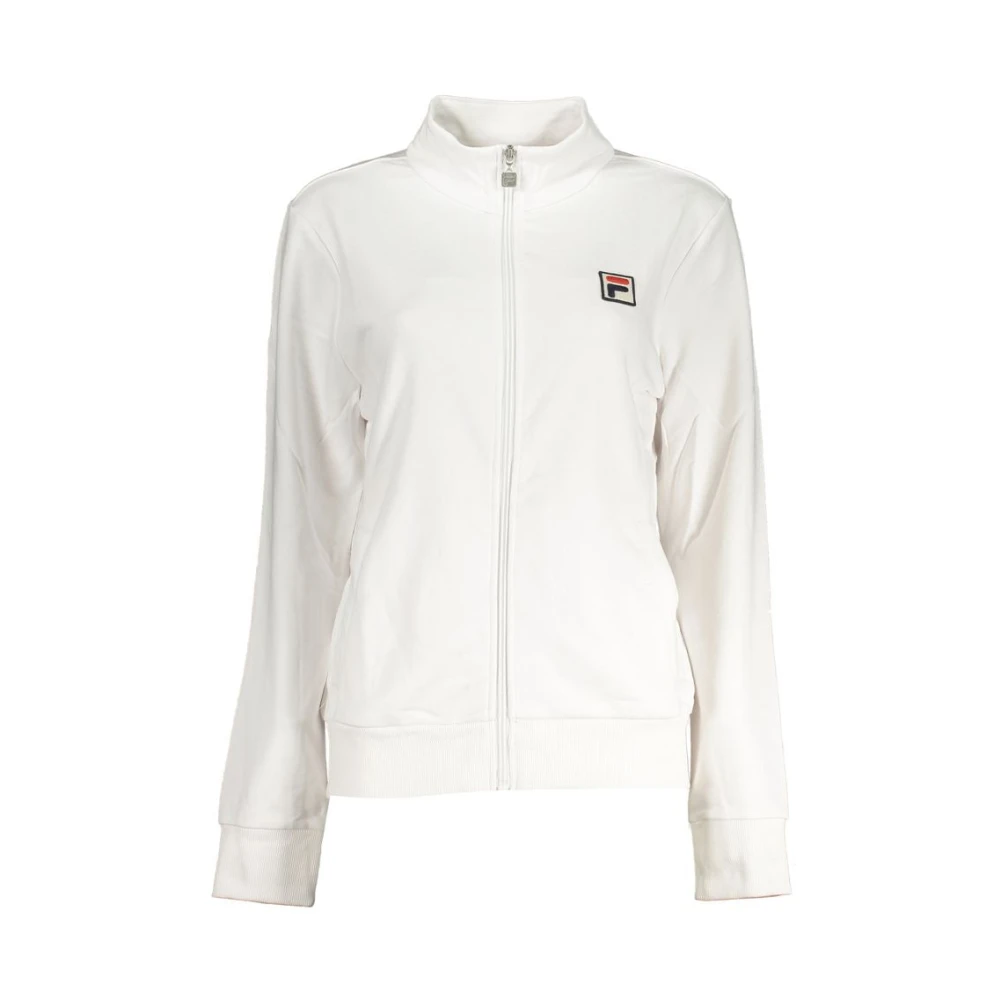 Fila Witte Sweater met Rits Lange Mouwen Katoen White Dames