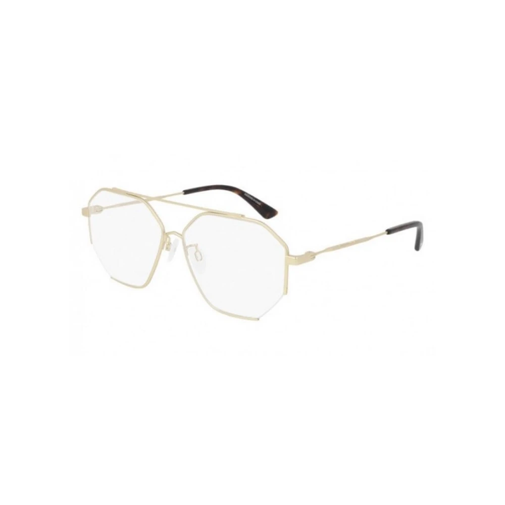 Alexander mcqueen McQ Zonnebril Zwart Rond Frame Yellow Unisex