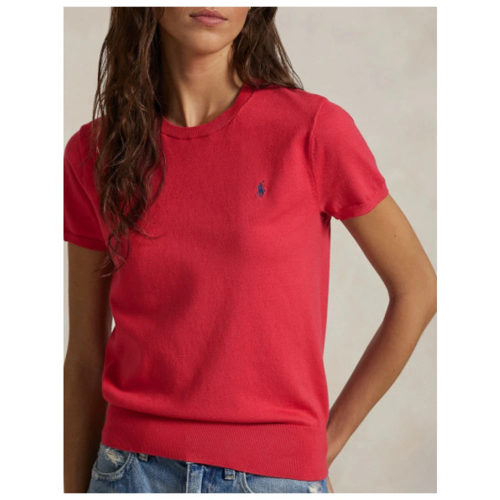 Polo Ralph Lauren Kortemouw katoenmix trui Red Dames