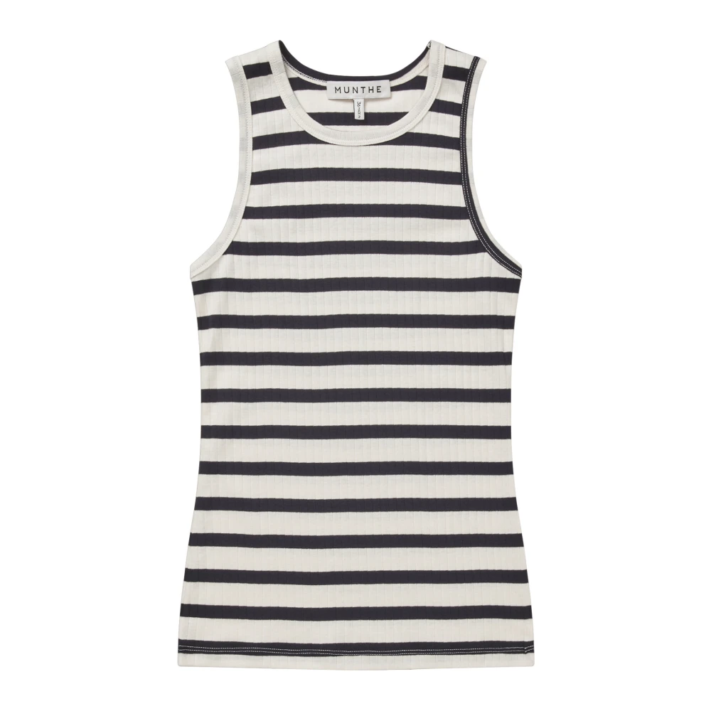 Munthe Gestreepte Top Navy Black Dames