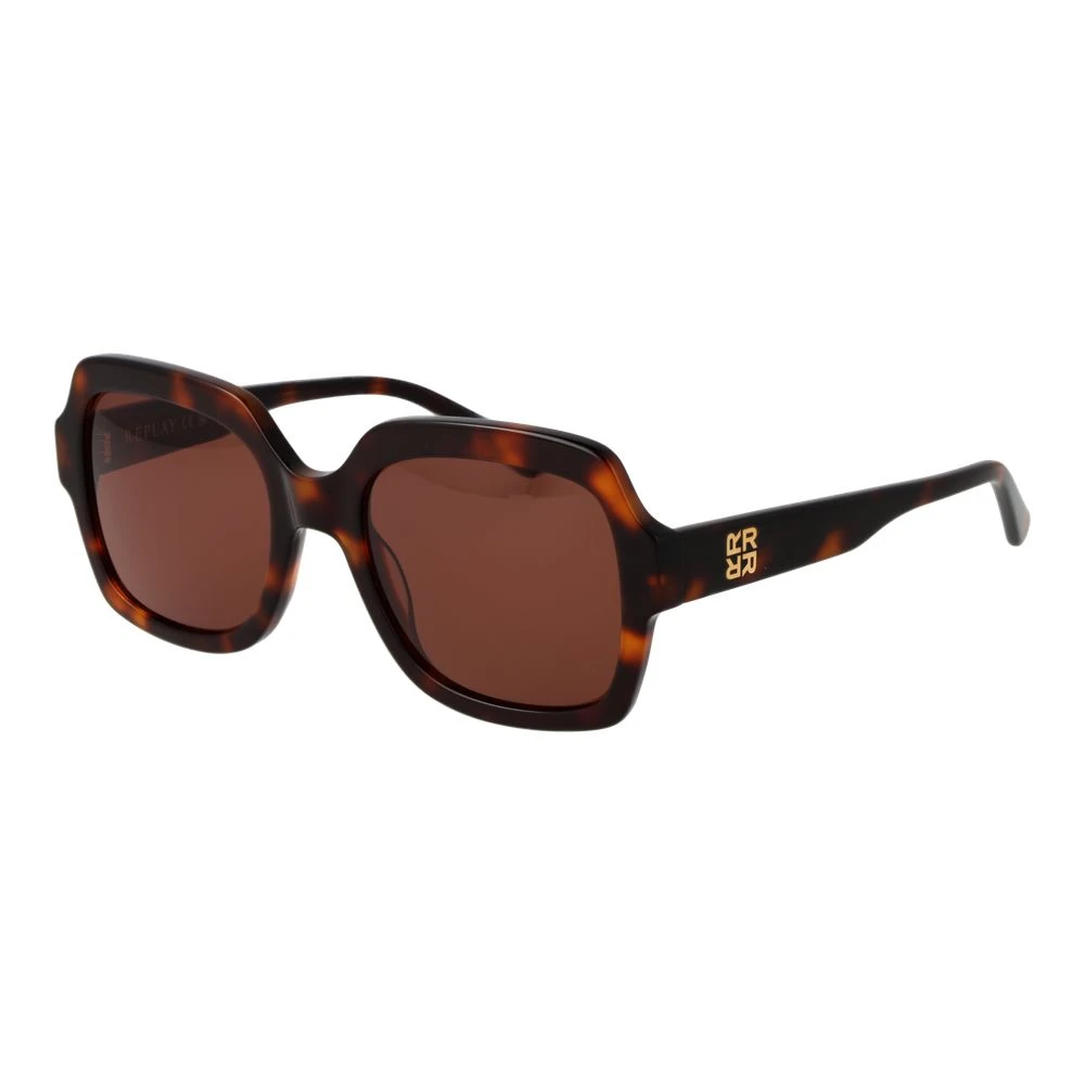 Replay Women's Brown Sunglasses, One Size, Square Sunglasses