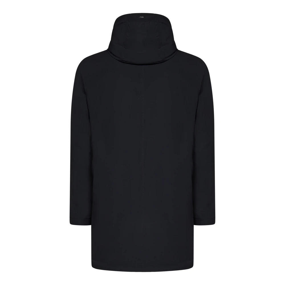 Herno Zwarte waterafstotende capuchonjas Black Heren