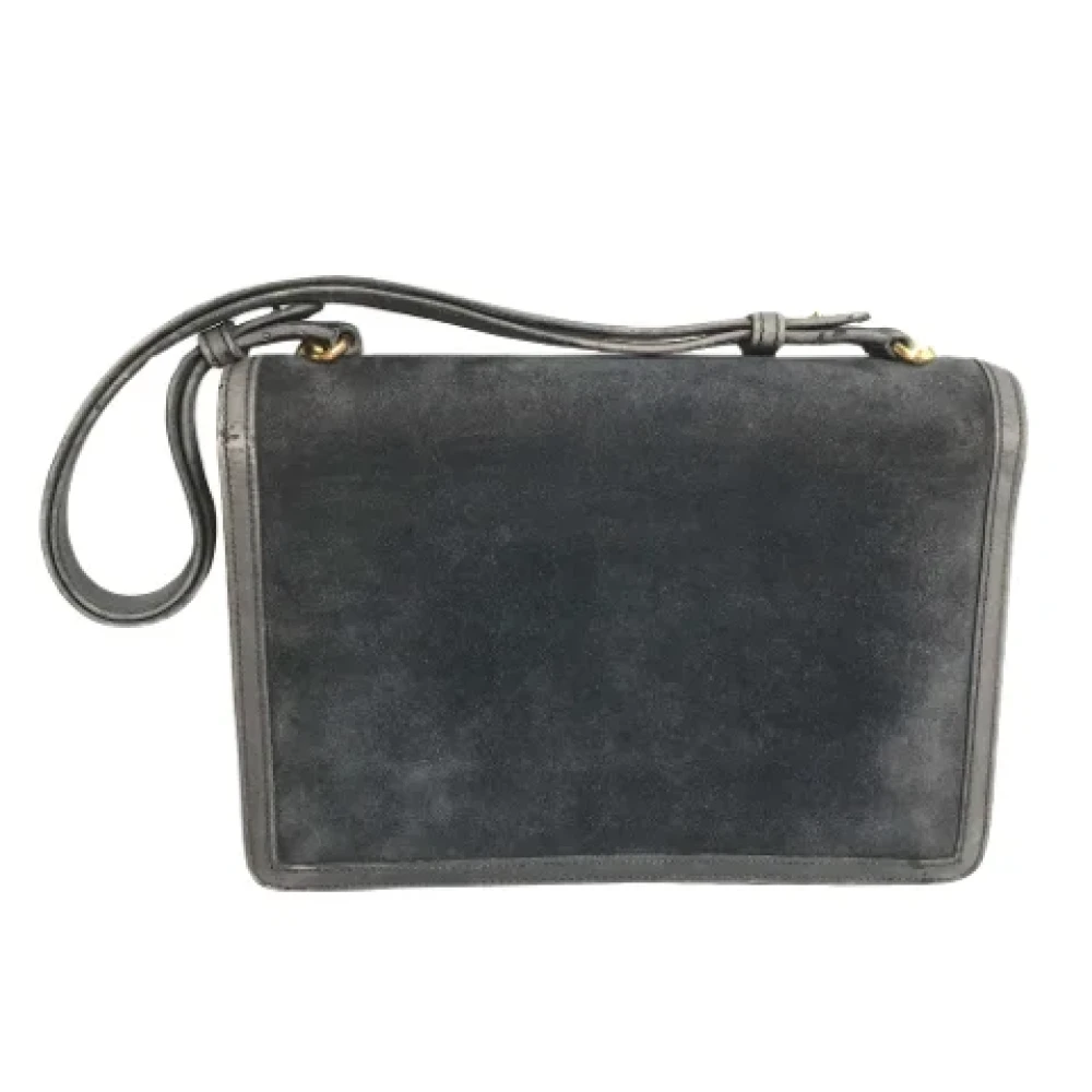 Hermès Vintage Pre-owned Suede shoulder-bags Gray Dames