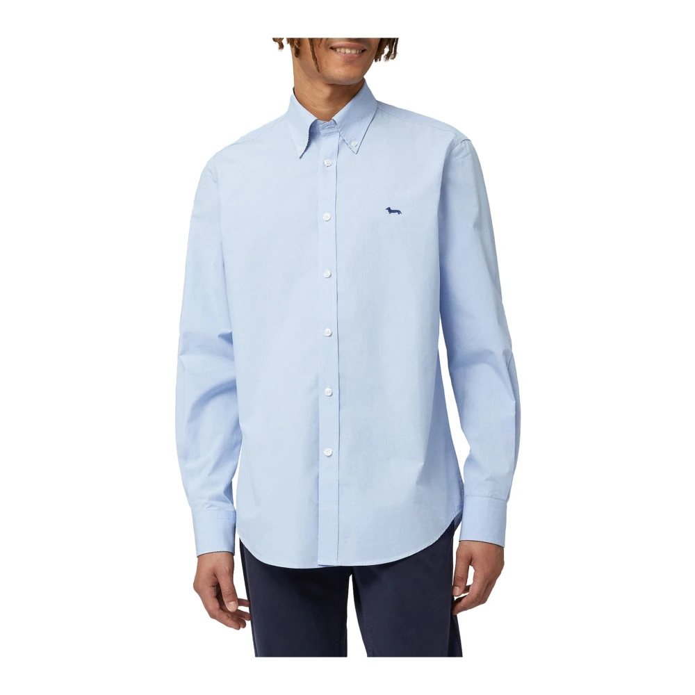 Harmont & Blaine Heren Microvichy Overhemd Blue Heren