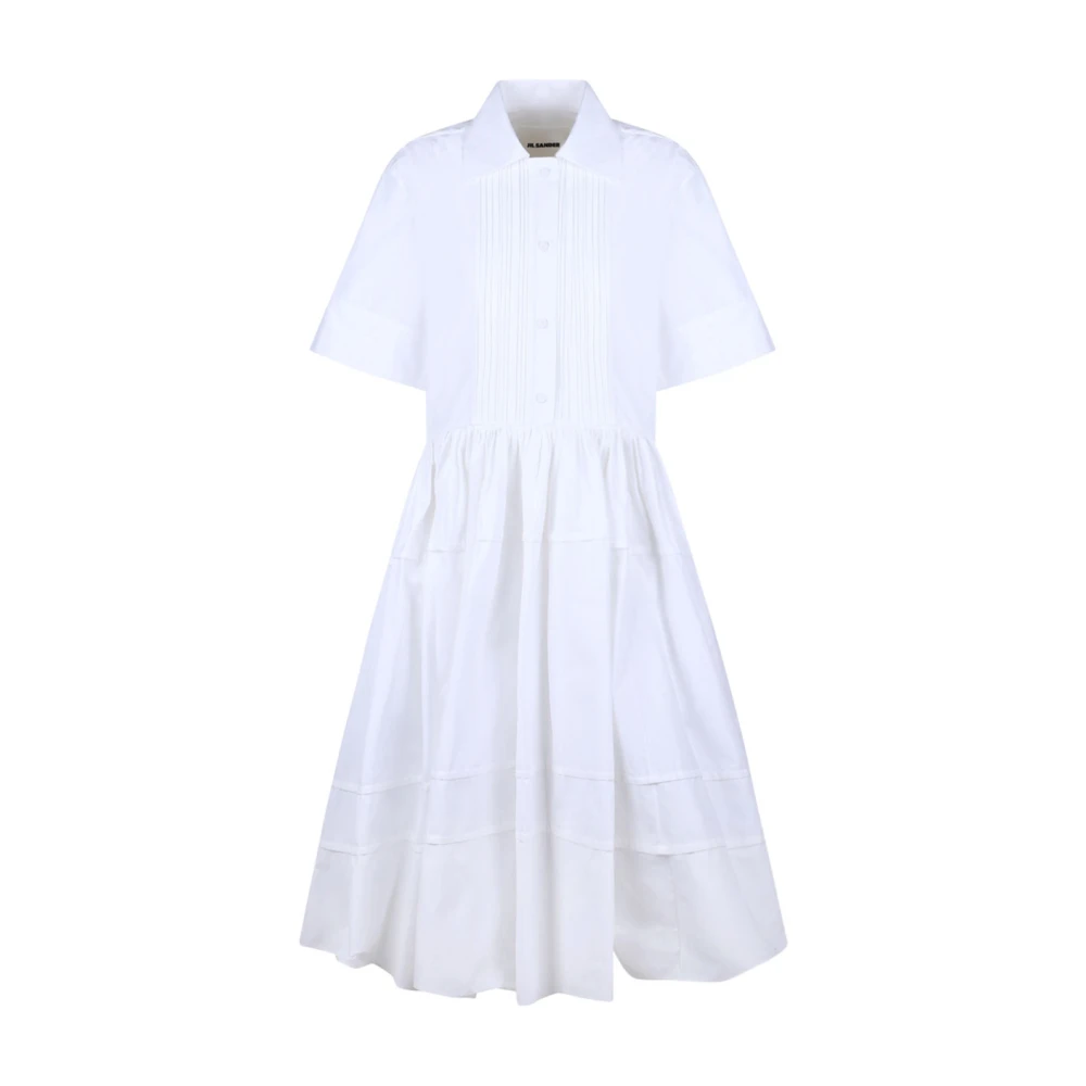 Jil Sander Elegante Jurken Collectie White Dames