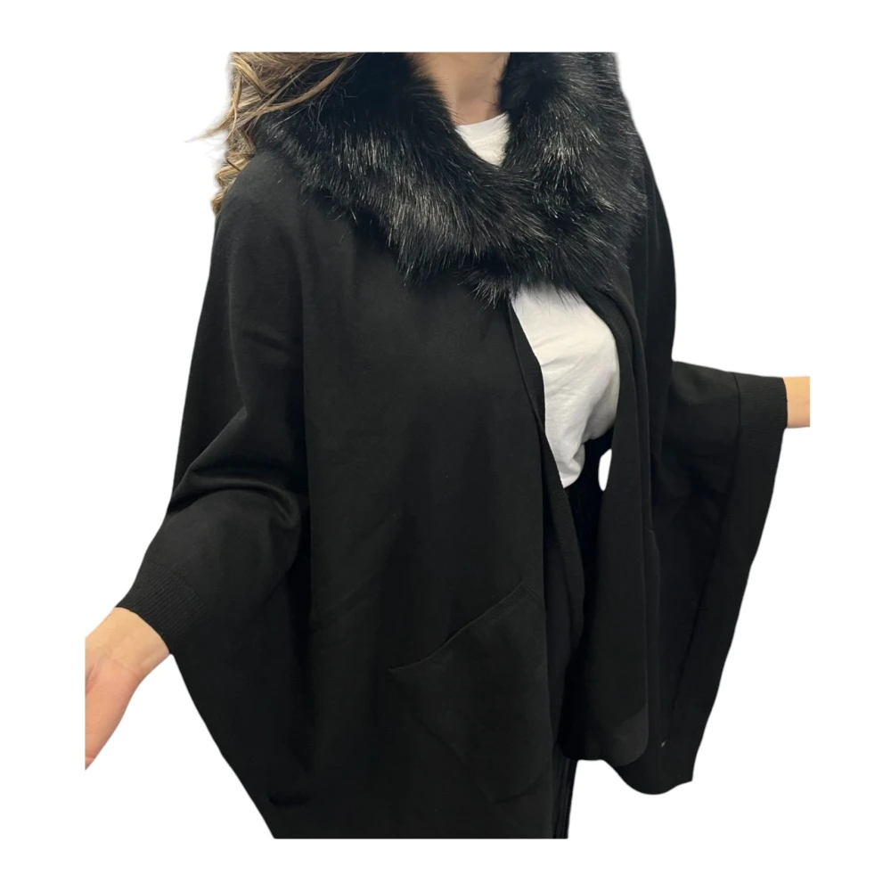 Ralph Lauren Katoenen Dames Poncho Stijl 454960135 Black Dames