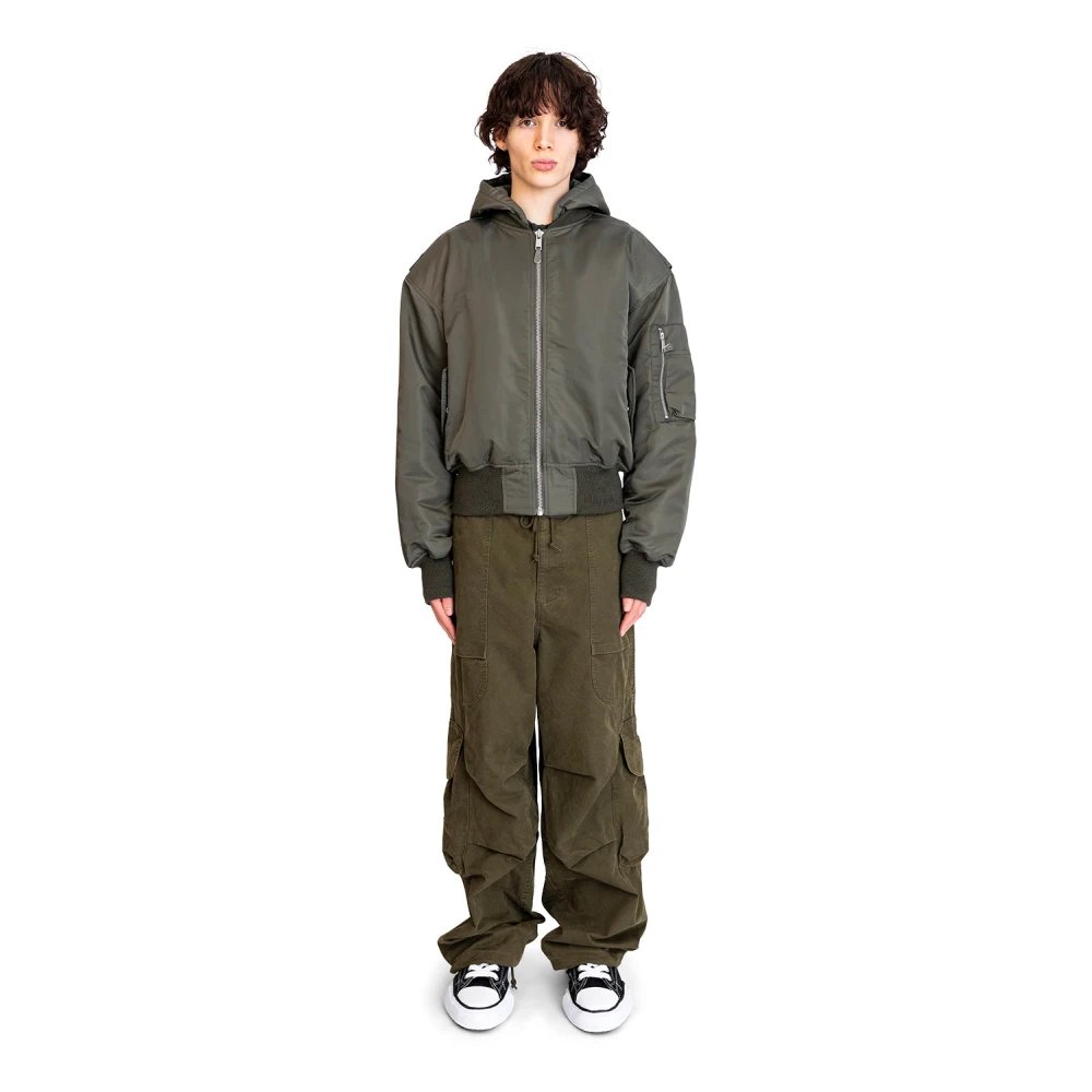 Entire Studios Jade Hooded Bomberjack Green Heren