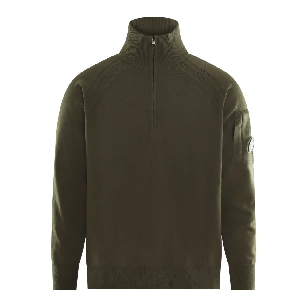 C.P. Company Halve Rits Gebreid Green Heren