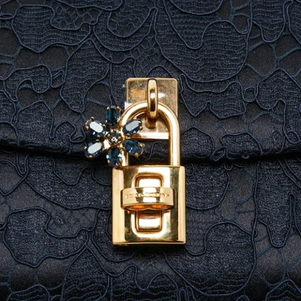 Dolce & Gabbana Pre-owned Satin shoulder-bags Blue Dames
