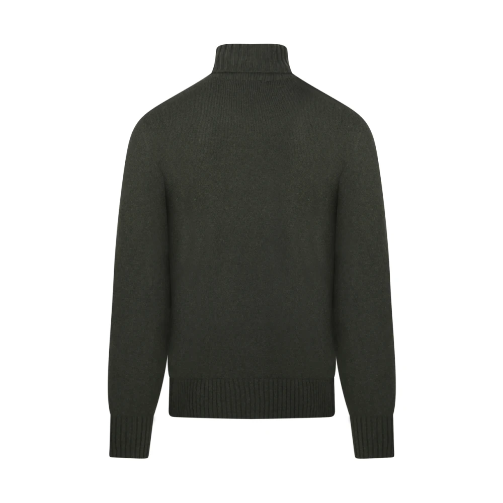 Officine Générale Donkergroene Seamless Sweater Green Heren