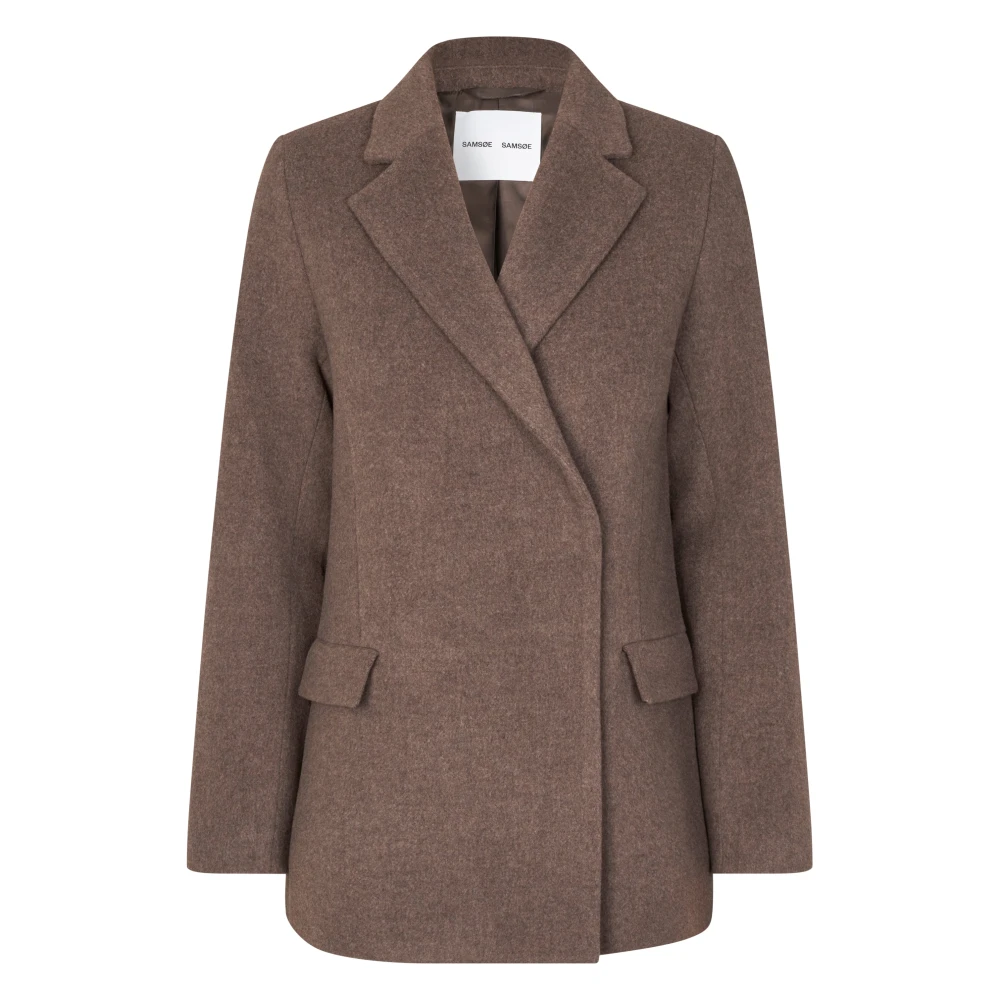 Brun Mel Blazer Jakke