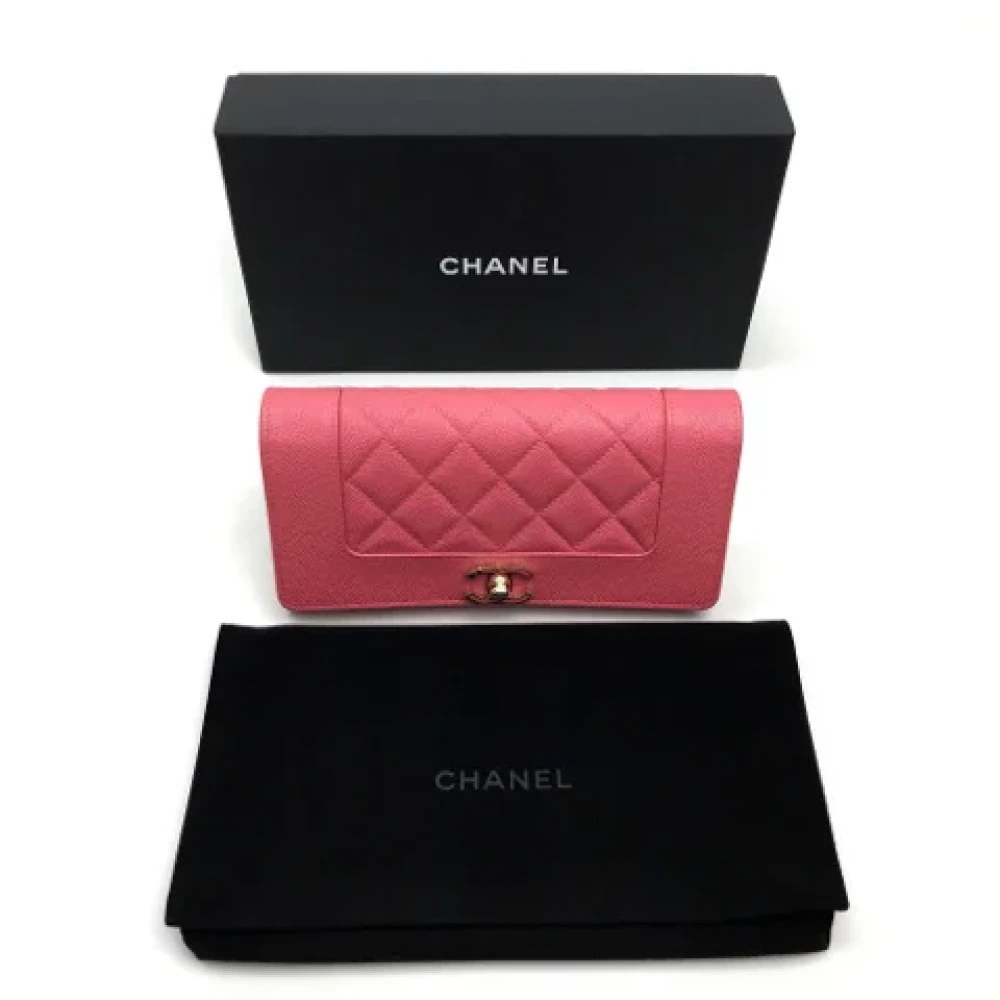 Chanel Vintage Pre-owned Leather wallets Pink Dames