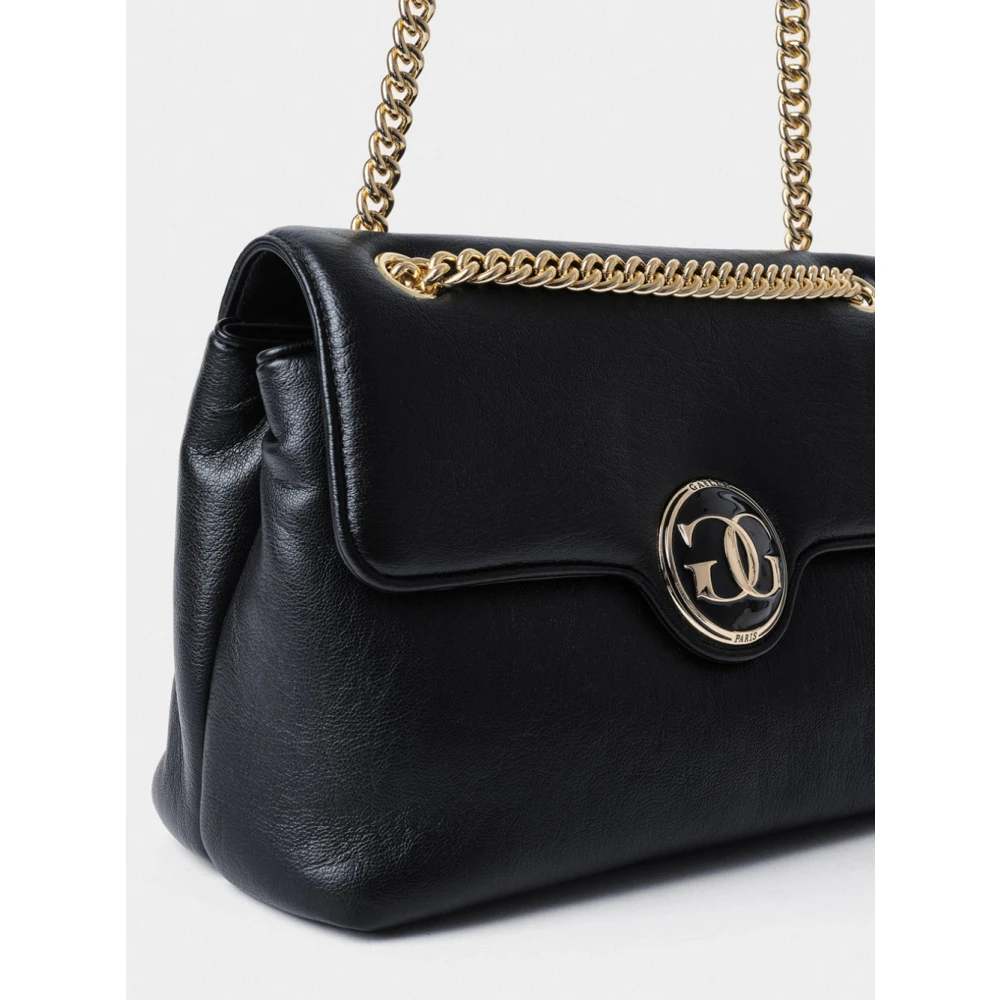 Gaëlle Paris Zwarte schoudertas met emaille details Black Dames
