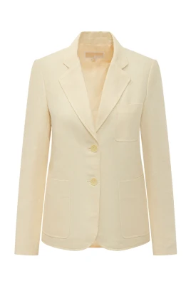 Linen and Cotton Patch Pocket Blazer