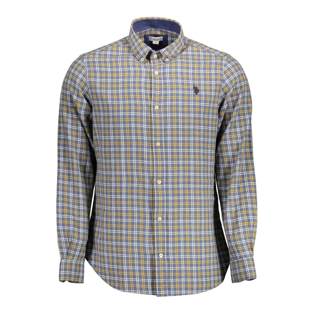 U.s. Polo Assn. Men's Blue Long Sleeve Slim Fit Shirt - Casual Shirts - 2XL - Shirts