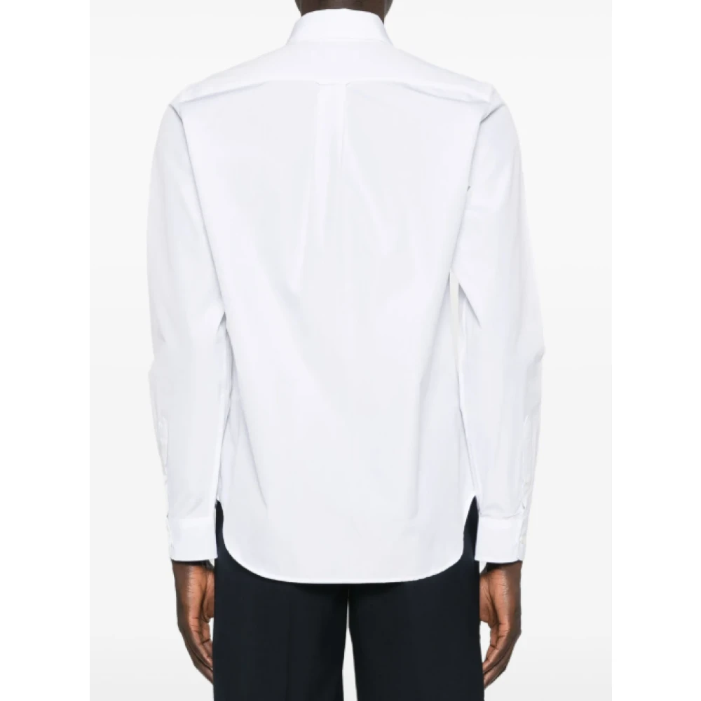 Maison Kitsuné Witte Vos Lange Mouwen Shirt White Heren