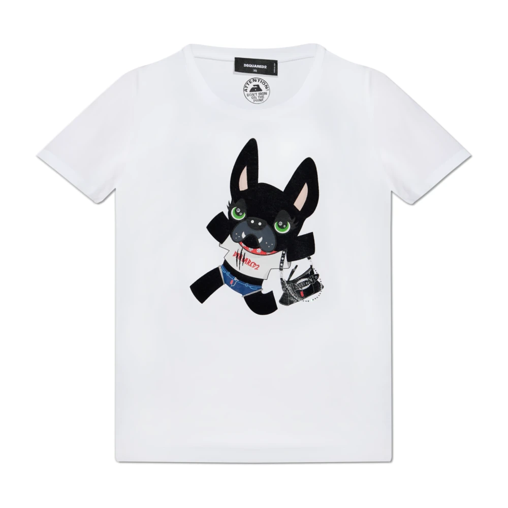 Dsquared2 Bedrukt T-shirt White Dames