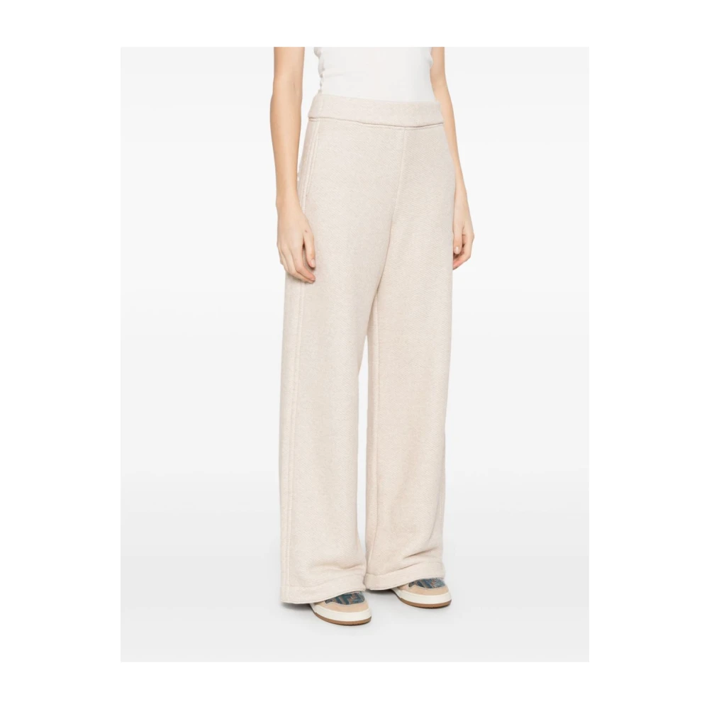 Max Mara Beige Elastische Taillebroek Franse Terry Beige Dames