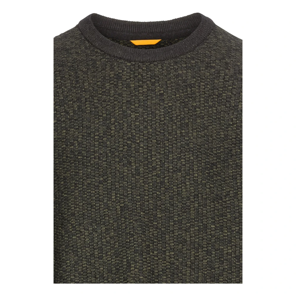 camel active Katoenmix Gebreide Trui Green Heren