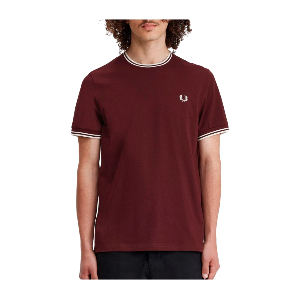 Fred Perry Klassieke Twin Tipped T-shirt Red Heren