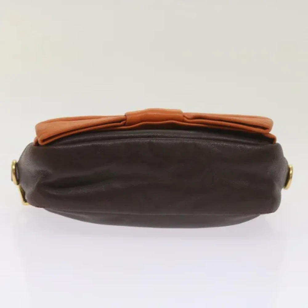 Prada Vintage Pre-owned Leather prada-bags Orange Dames