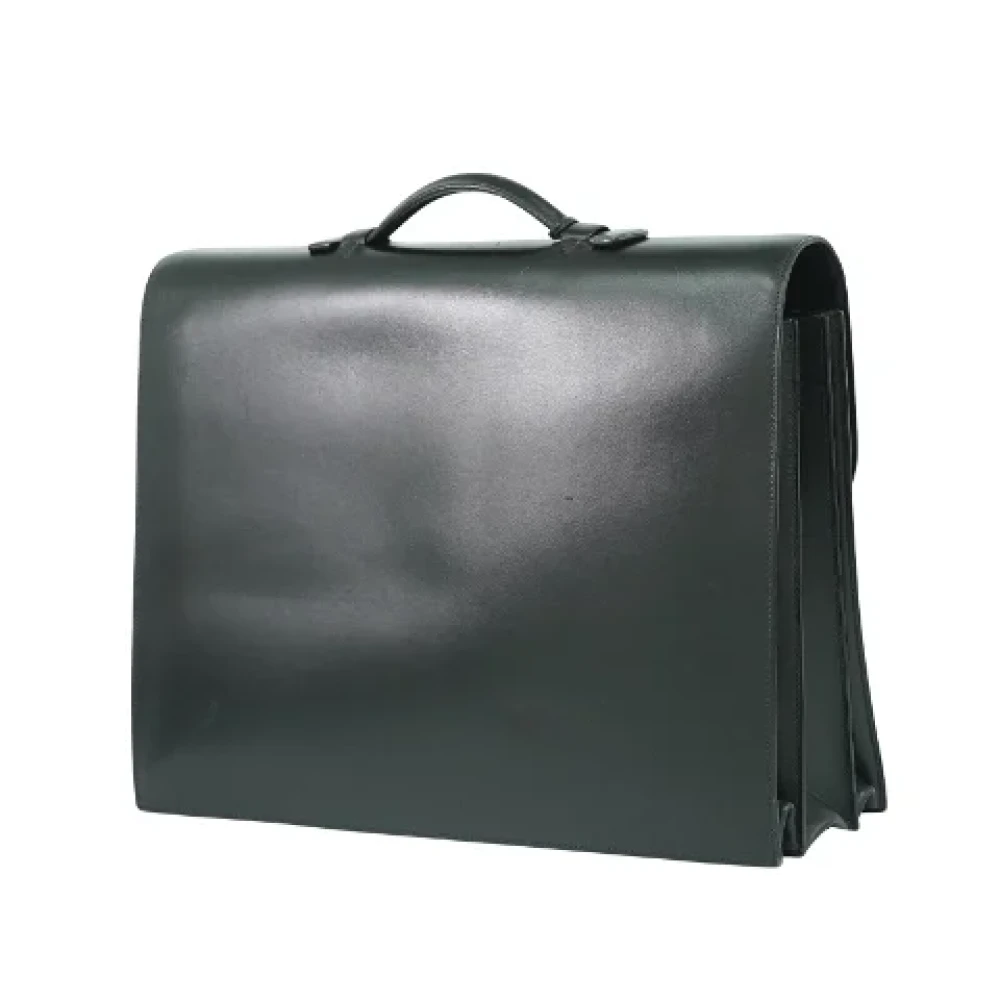 Hermès Vintage Pre-owned Leather briefcases Black Heren