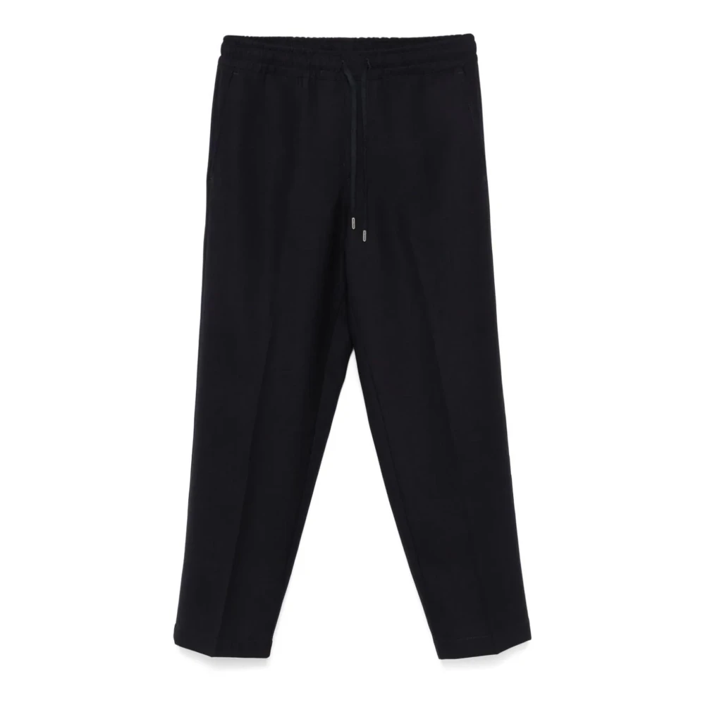 Costumein Blauwe Wol Tapered Broek Blue Heren