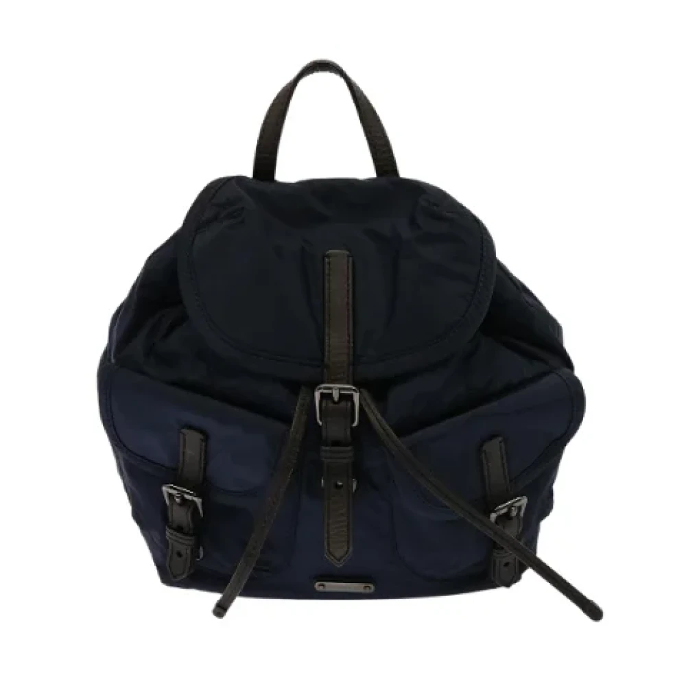 Burberry Vintage Pre-owned Fabric backpacks Blue Dames