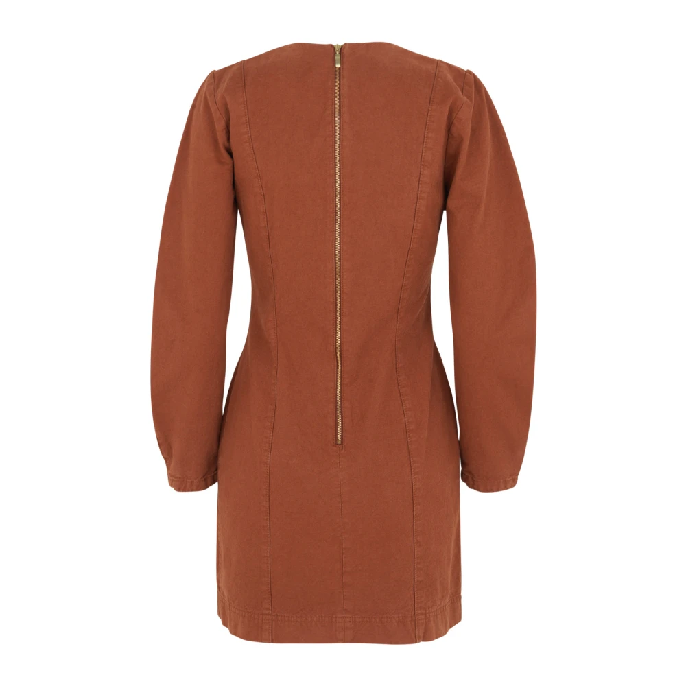 BAUM UND PFERDGARTEN Rusty Cotton Mini Jurk Brown Dames