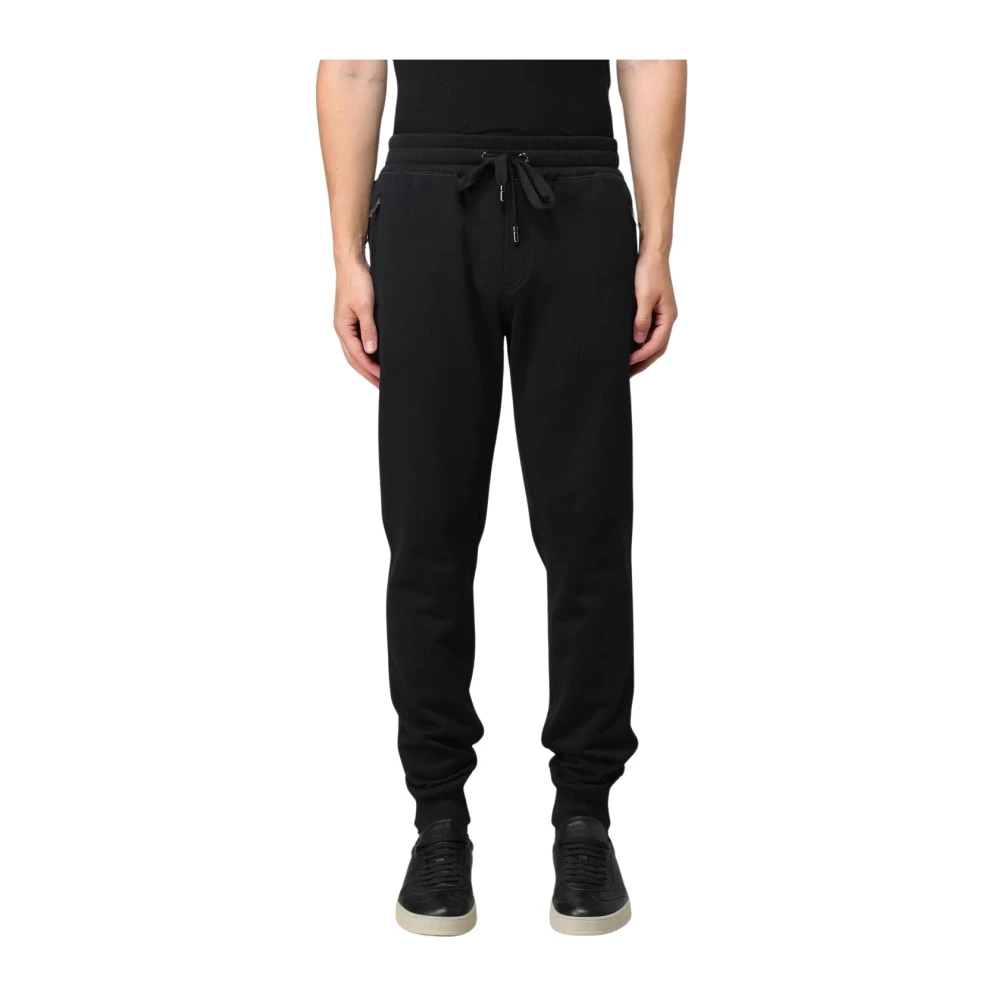 Dolce & Gabbana Black Casual Lounge Trousers - Male - Sweatpants - M - Trousers