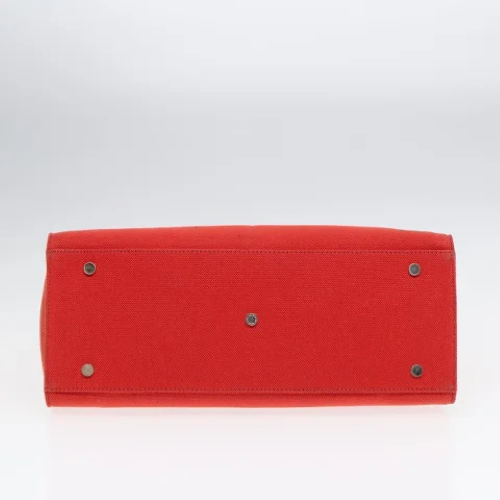 Burberry Vintage Pre-owned Canvas handbags Orange Dames