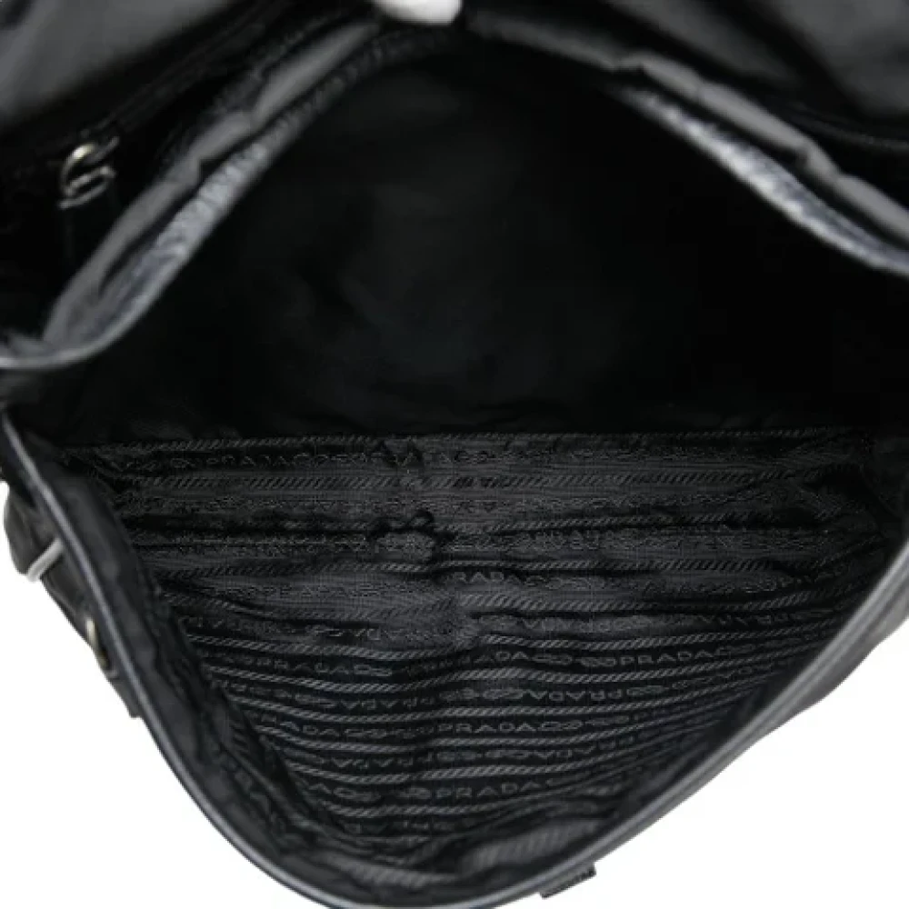 Prada Vintage Pre-owned Leather shoulder-bags Black Dames