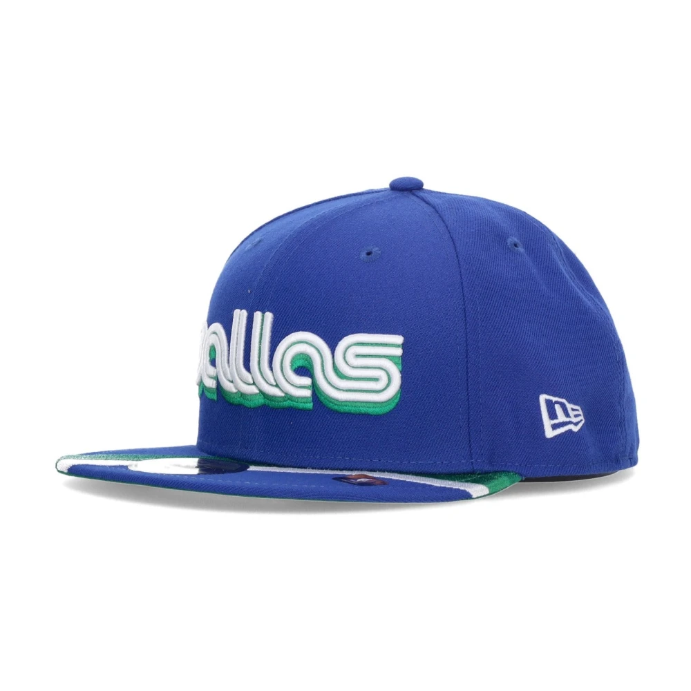 New Era Men's Blue Hats & Caps, One Size, Nba City Night Flat Visor Cap