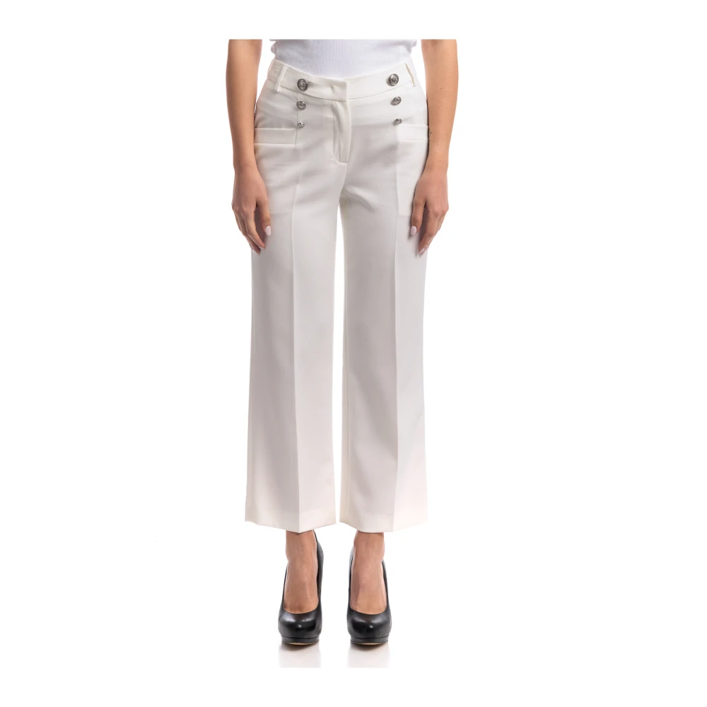 Liu Jo Vrouw Wit Button-Up Suit Broek