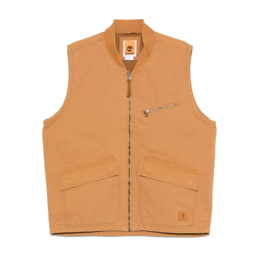 Timberland Beige Jack met ritssluiting en zakken Beige Heren