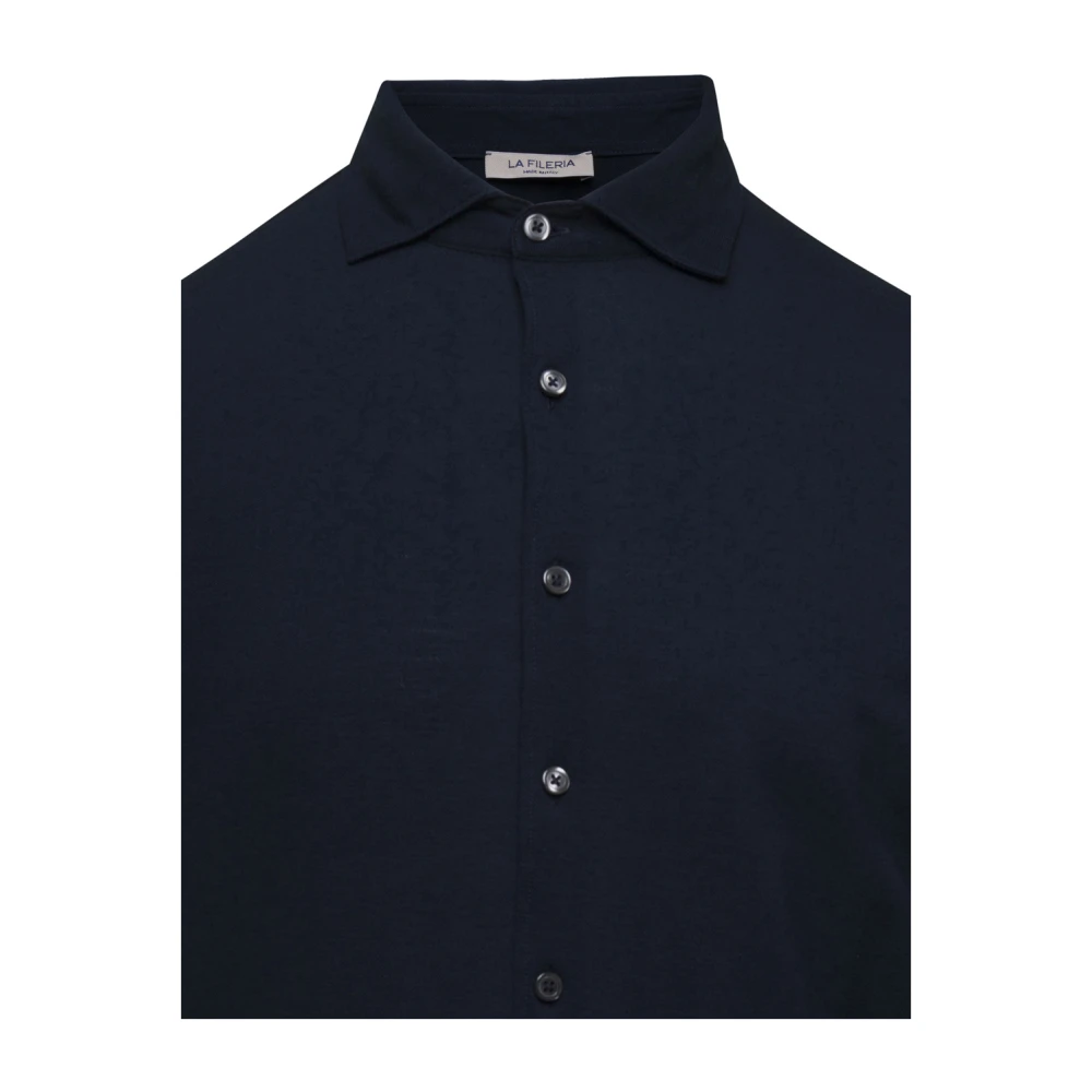 La Fileria Overhemden Camicia Maglia Blue Heren