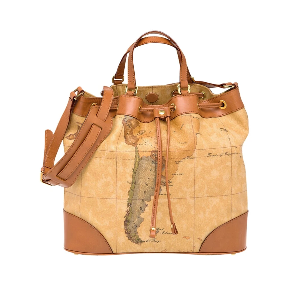 Alviero Martini 1A Classe Brown Geo Classic Bucket Bag - Female - Shopping Bags - One Size - Bags
