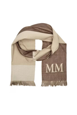 chale-femme-avec-accent-de-logo-marron