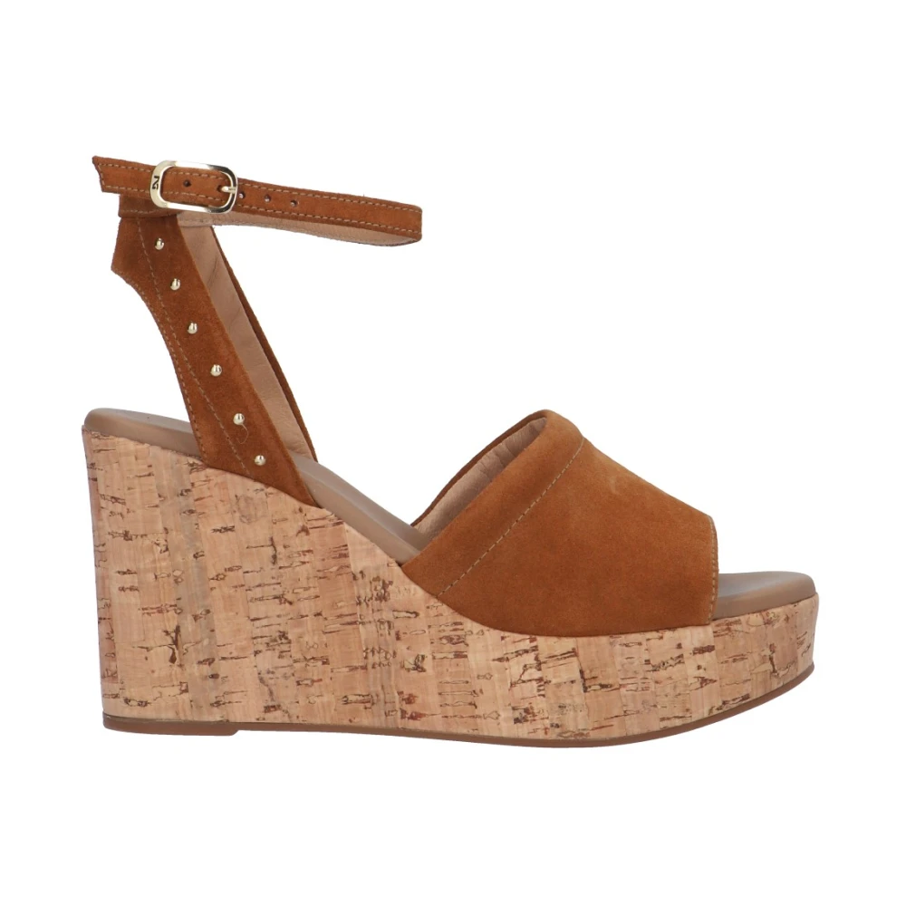 Nerogiardini Outlet Donna Tabacco - Sandali In Suede - Immagine 2