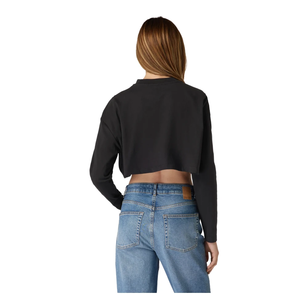 Calvin Klein Jeans Paillet Lange Mouw T-Shirt Black Dames
