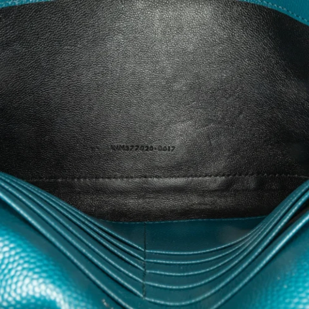 Yves Saint Laurent Vintage Pre-owned Leather shoulder-bags Blue Dames